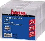 1x25 Hama CD Jewel Case Slim Double 51168