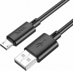 Kabel USB Hoco USB-A - microUSB 1 m Czarny