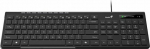 Genius Computer Technology Keyboard Genius Genius Slimstar 230 II COPILOT, Keyboard CZ/SK, multimedia, slim wired type (USB), czarna