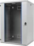 BKT Elektronik BKT wall hanging cabinet single chamber "TOP" 18U, 600/600/860 (W/D/H mm), RAL 9005 (welded frame-capacity 50 kg) metal/glass door