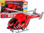 LeanToys Rescue Helicopter Fire Department Red Sound Light Propeller LEAN Toys
