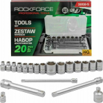 Rockforce Tool Kit Rockforce Tool Kit 3/8'' 20el. z with caps (6-22mm), adapters and extensions