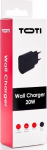 SEEK TOTI 20W Type-C PD Portable Wall Fast Charger, Black