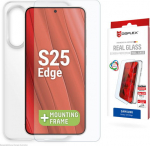 E.V.I. DISPLEX REAL GLASS +, CASE SAMSUNG GALAXY S25 EDGE