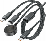 Kabel USB Acefast USB-C - 2x USB-C 1.2 m Wielokolorowy (6974316283799)