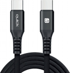 Kabel USB Quick USB-C - USB-C 1.5 m Czarny (4752168141267)