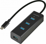 AXAGON HUE-S2C 4x USB3.0 Charging Hub, MicroUSB Charging Connector, Type-C