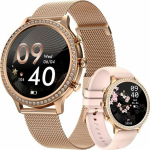 Giewont Smartwatch Women& VT310-1 Gold Bracelet + Pink Silicone Strap
