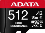 Adata Karta microSD High Endurance 512GB UHS1 U3 V30 A2 100/85MB/s + Adapter