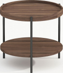 Coffee table CINDY D50xH45cm, melamine walnut