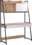 Desk STUDY with self 124x54xH171cm, oak/white