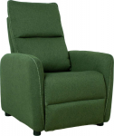 Recliner armchair ZAC with push back mechanism, green