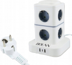 BOUNN listwa zasilaj&Auml; ca przeciwprzepi&Auml; Qualitative 11 sockets 3xUSB 1.5m