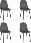 Leobert COMO upholstered chair, dark gray velvet 4 szt. black legs loft