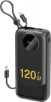 Dudao K13Pro 20000mAh Powerbank with Built-in Cable - Black