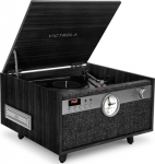 Victrola VTA-835SB music center on legs, nut