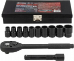 FORCEKRAFT Impact tool set 1/2'' 12el. (12-angular) (10-24mm)