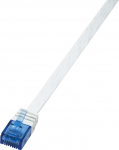 Logilink Flachpatchkabel RJ45 U/UTP Cat6 0.25m wei&szlig;