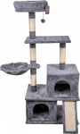 Barry King Cat tree, szary, 135cm, z a place to lie down, ramp and ball