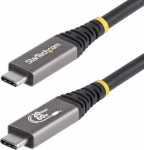 StarTech.com - USB-kabel - USB-C (hane) till USB-C (hane) - USB 3.2 / USB4 / Thunderbolt 3 / Thunderbolt 4 / DisplayPort - 3 m - passiv, 4K120Hz support, robust, flexibel - svart