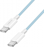 LogiLink USB-C 0.5m w blue nylon braid - kabel LogiLink USB-C - USB-C 0.5m M/M nylon braid, niebieski