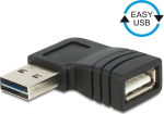 Delock Adapter EASY-USB 2.0-A male > USB 2.0-A female angled left / right