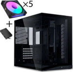 Lian Li O11 Dynamic Mini V2 "Flow" UNI FAN SL INF Edition - black - 5x UNI FAN SL-INF 120 ARGB Reverse Blade PWM fans - 120mm (Including controller)