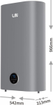 LIN LIFVD1SMGY 80L UNIVERSAL grey electric water heater with Wi-Fi