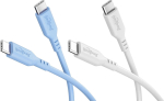 Wentronic Goobay Ice Breeze USB-C 2.0 60W PD 1.5m Blue White 2 stk