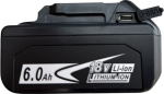 Extra Digital Power Tool Battery MAKITA BL1860B, 18V, 6Ah, Li-ion, USB Type-C