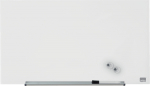 Klaastahvel NOBO Impression Pro Widescreen Brilliant White Glass 31" 680x380mm valge, kaasas marker, 2 klaastahvlimagnetit