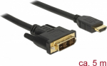 DELOCK DVI Kabel DVI(18+1) -> HDMI-A St/St 5.00m