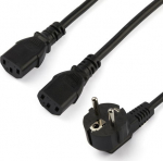 StarTech.com 2M SCHUKO CEE7 TO 2X C13 CORD,
