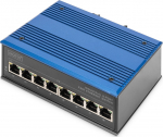 DIGITUS Switch Ind. 8-Port 10/100 Unmanaged blue