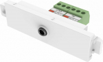Vision VISION Techconnect Modular AV-Frontplate - 30 YEARLY GUARANTEE - 3.5-mm-Mini-linken-Modul - zur Verwendung mit einem Stereo-Audiokabel - Durchsteckklemme an der Ruckseite - TRS - Blankdraht-Phoenix-Anschluss an der Ruckseite - cann in Techconnect