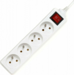 Power Strip PremiumCord 4 jack 7 m White (pp4k07)