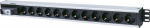 Intellinet Vertical Rackmount 12-Way Power Strip - German Type, With Single Air Switch, No Surge Protection - Stromverteilungseinheit (Rack - mountable)