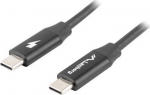 Cable USB Lanberg USB-C - USB-C 1 m Czarny (CA-CMCM-40CU-0010-BK)