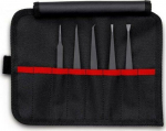 KNIPEX Plastic Tweezers Set ESD 5 pieces