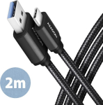 CABLE USB-C TO USB3.2 2M/BLACK BUCM3-AM20AB AXAGON
