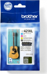 Brother LC 421XL Sort Yellow Cyan Magenta 500 pages Ink