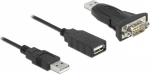 DELOCK Adapter USB 2.0 Typ-A zu 1 x Seriell RS-232 D-Sub 9