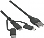 Ansmann Data-/Ladekabel Usb 3in1 - Kabel - Digital/Data