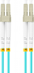 Lanberg PATCHCORD FIBER OPTIC MM LC/UPC-LC/UPC DUPLEX 3.0MM OM3 50/125 LSZH 2M AQUA LANBERG