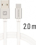 Swissten Textile Universal Quick Charge 3.1 USB-C Data and Charging Cable 2m