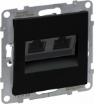Legrand SUNO Double computer socket RJ45 kat 6 UTP czarny 721453