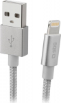 Cable SBS Braided USB/Lightning 1m Silver