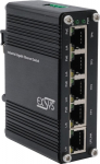 Exsys Switch Industrie Ethernet PoE 4x10/100/1000Tx 12-48VDC - Switch - 0.1 Gbps