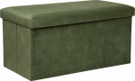 Atmosphera LILOU long pouffe with storage, velvet, Folding, 76 x 38 cm