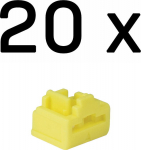 Lindy RJ-45 Port Blockers (Without, Key) - Pack of 20, Yellow